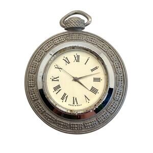 VTG Kangnam University Pewter Pocket Watch Clock Roman Numeral South Korea Gift